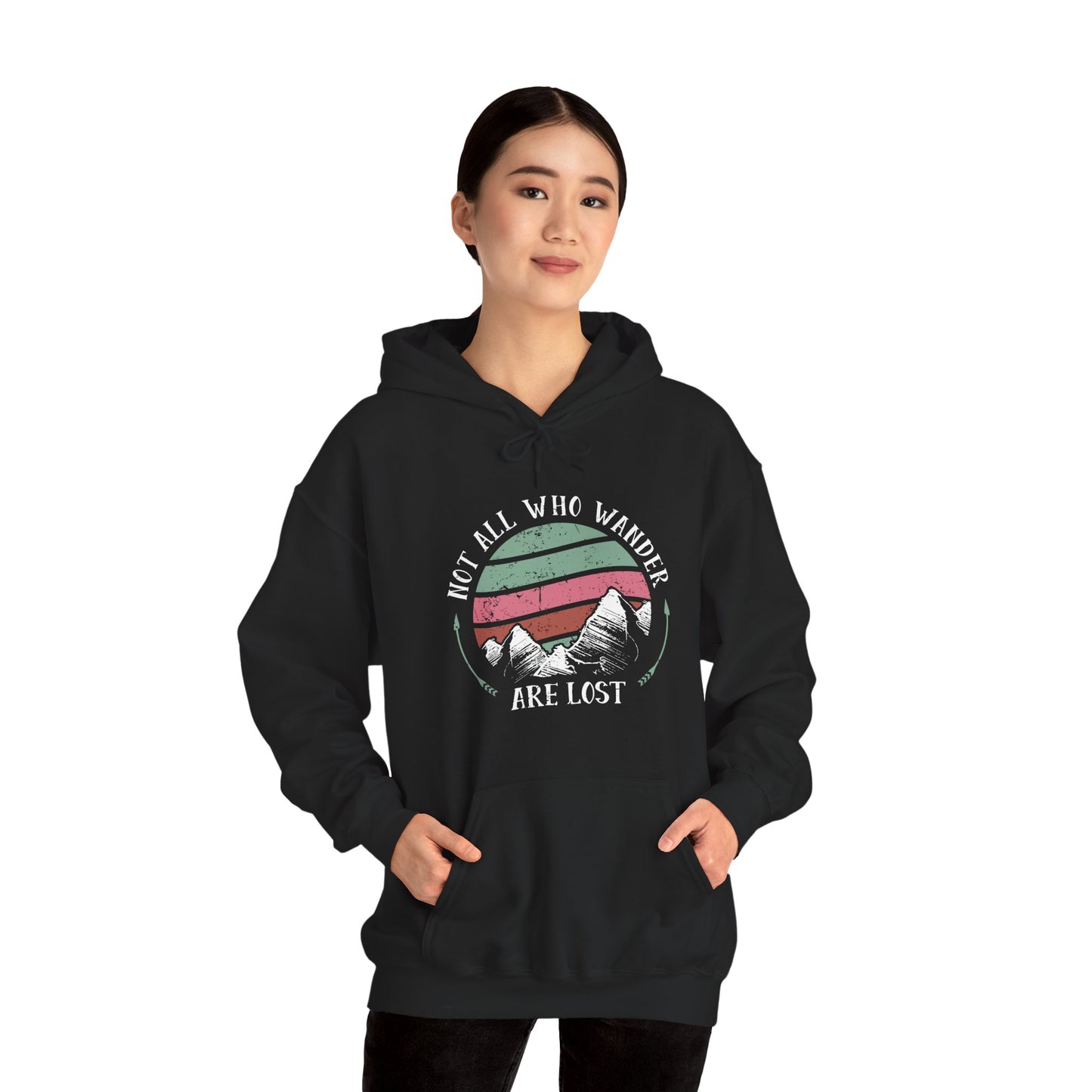 Adventurous Travel Hoodie - Not All Who Wander Are Lost Sweatshirt, Cozy Gift for Hikers, Exploration Apparel, Outdoor Adventure Gear