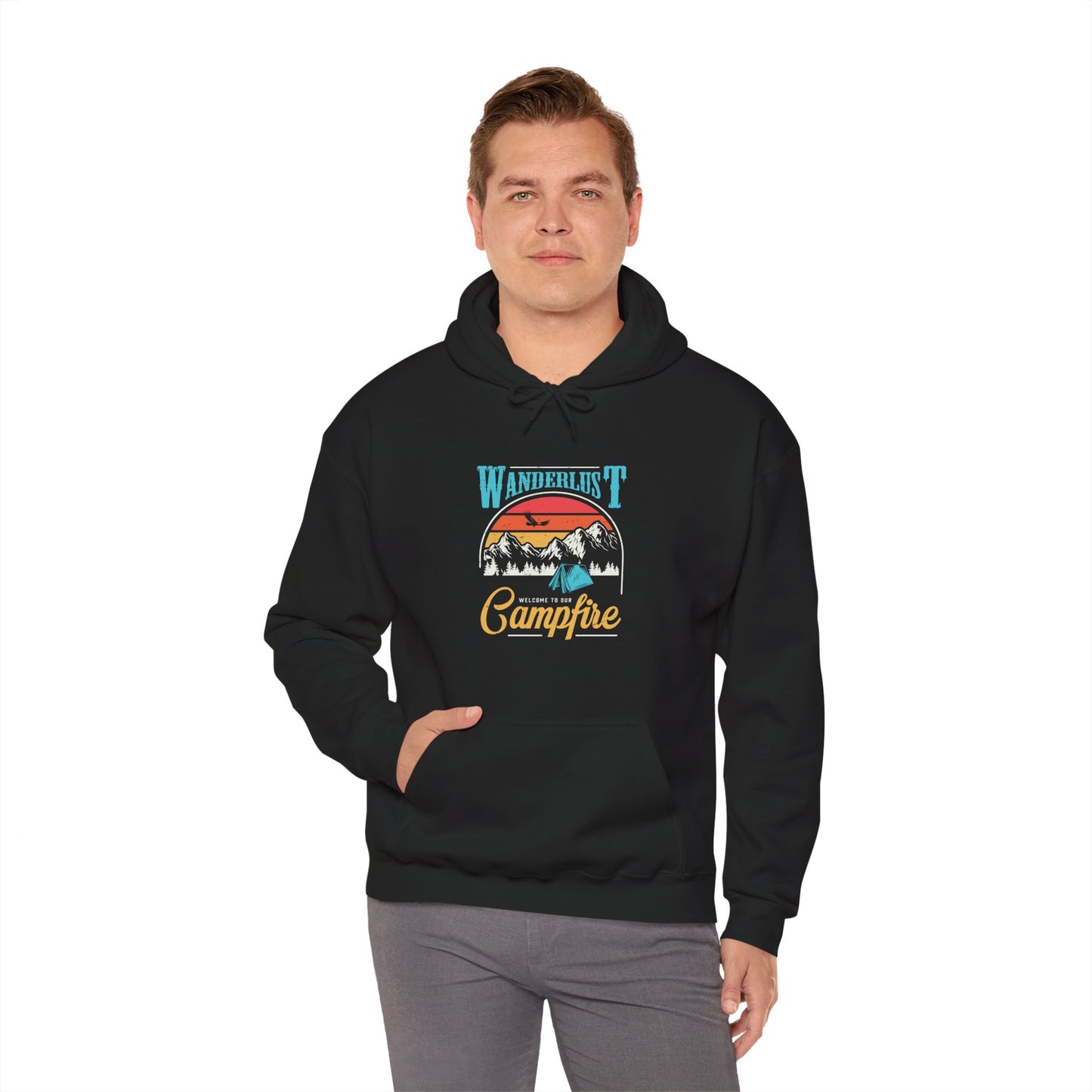 Cozy Campfire Hooded Sweatshirt - Perfect for Adventures, Camping, Bonfires, Outdoor Activities, Gifts for Nature Lovers
