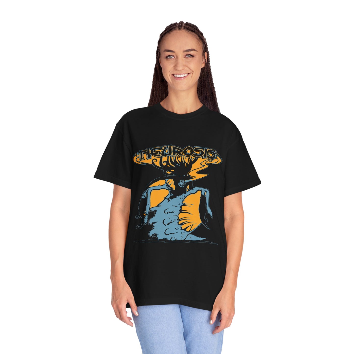 Neurotic Vibes Garment-Dyed Unisex T-Shirt, Soft Casual Tee, Rock Music Lover Gift, Vintage Graphic Shirt, Unique Streetwear Apparel