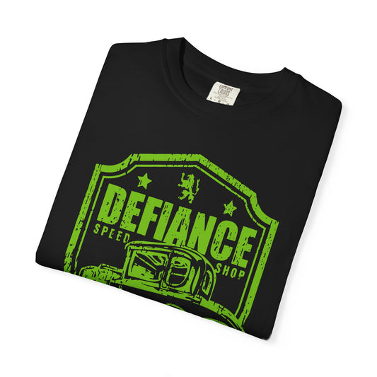 Defiance Speed Shop T-Shirt, Unisex Graphic Tee, Car Enthusiast Gift, Vintage Auto Apparel, Motorsports Clothing, Car Show Outfit