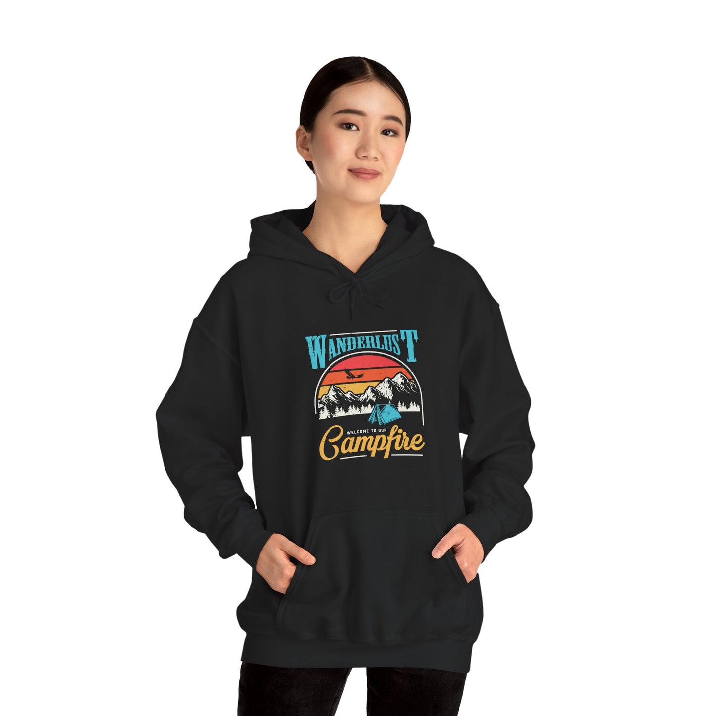 Cozy Campfire Hooded Sweatshirt - Perfect for Adventures, Camping, Bonfires, Outdoor Activities, Gifts for Nature Lovers