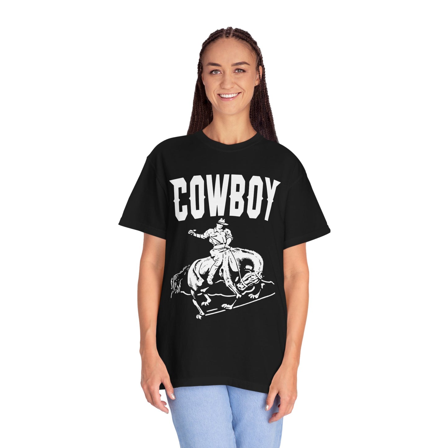 Cowboy Graphic Tee, Vintage Western Style, Unisex T-shirt, Casual Outfit, Rodeo Enthusiast Shirt, Gift for Cowgirls and Cowboys