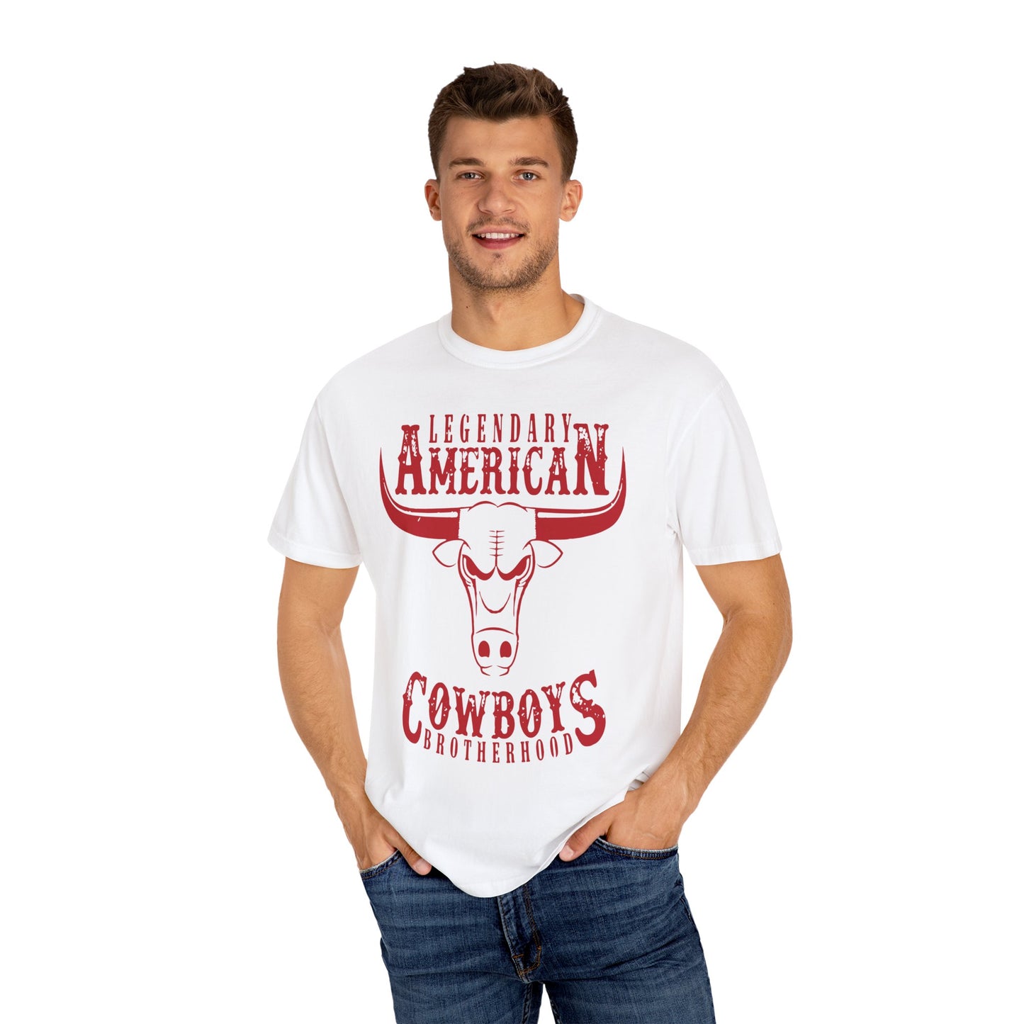 Legendary American Cowboys T-Shirt, Unisex Garment-Dyed Tee, Graphic Tee for Cowboy Lovers, Perfect Gift for Western Fans, Casual Wear