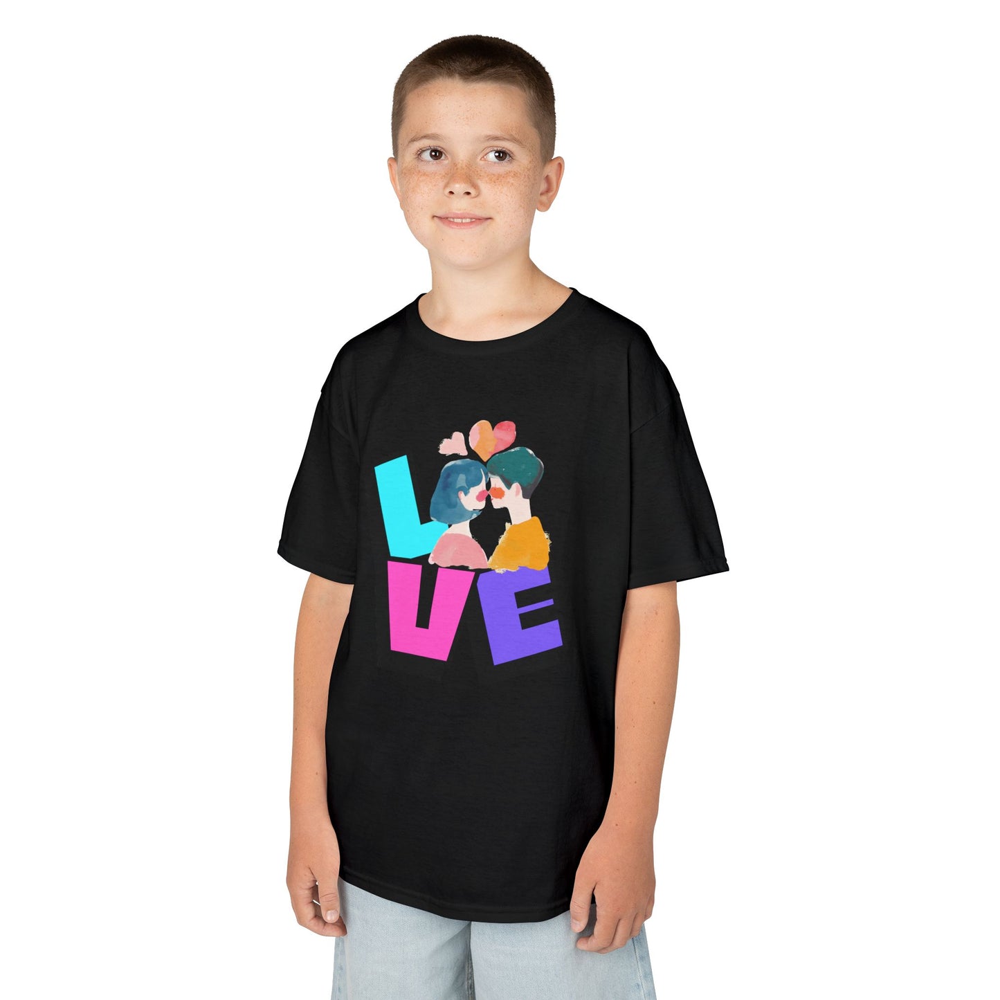 Kids Love Graphic Tee, Cute T-Shirt for Children, Birthday Gift, Valentine's Day, Playtime Apparel, Youth Graphic Shirt, Summer Fun Outfit