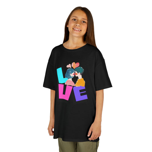 Kids Love Graphic Tee, Cute T-Shirt for Children, Birthday Gift, Valentine's Day, Playtime Apparel, Youth Graphic Shirt, Summer Fun Outfit