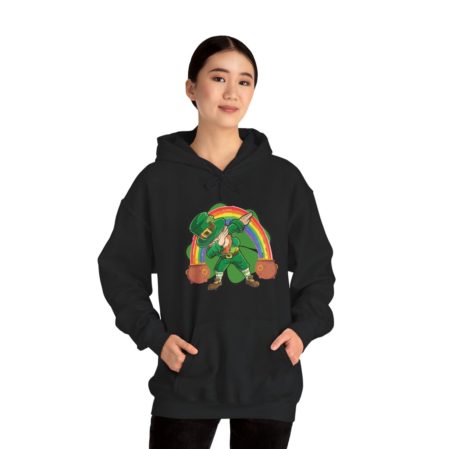St Patrick's Day Leprechaun Hoodie, Unisex Sweatshirt for Irish Celebration, Cozy Gift, Rainbow Hoodie, Lucky Charm Apparel