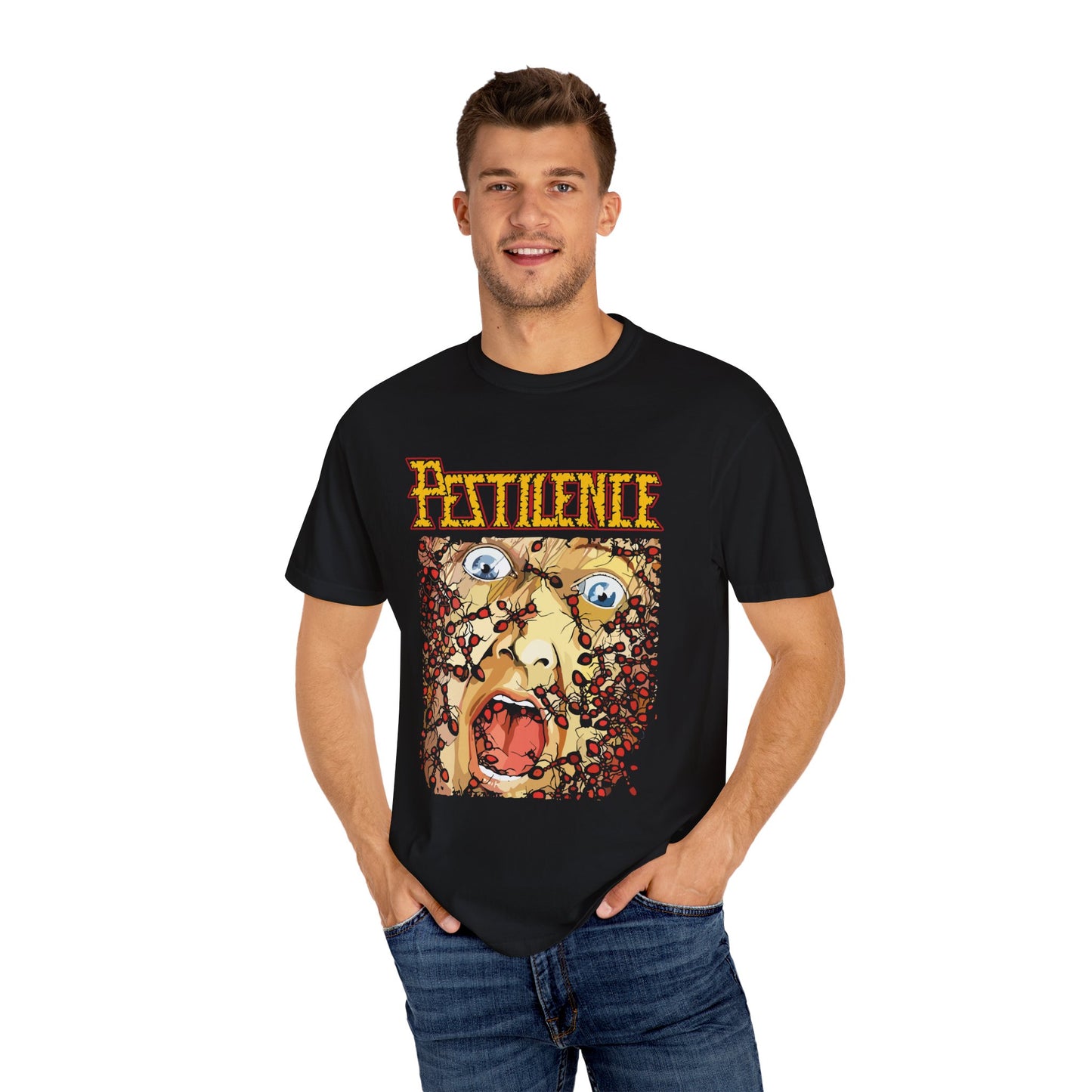 Pestilence Graphic T-Shirt, Unisex Band Tee, Vintage-style T-shirt, Perfect for Concerts, Halloween Wear, Gifts for Music Lovers