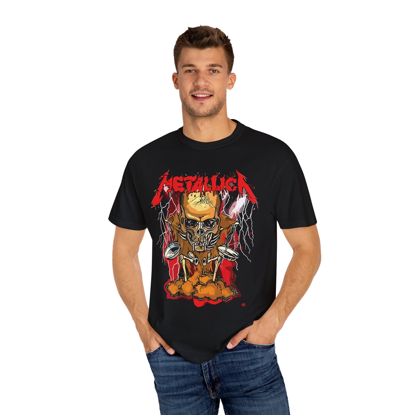Metallica-Inspired Unisex T-Shirt, Rock Music Tee, Festival Wear, Concert Outfit, Gift for Metal Fans, Graphic Tee