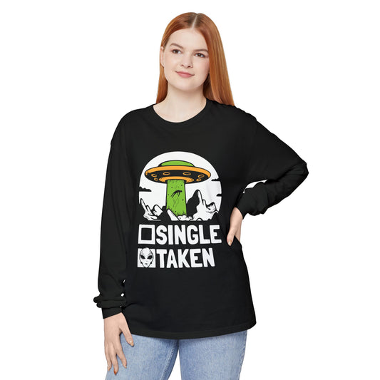 Quirky Alien Long Sleeve Tee | Perfect for Casual Wear, Gifts, Halloween, Fun Outings, or Space Lovers