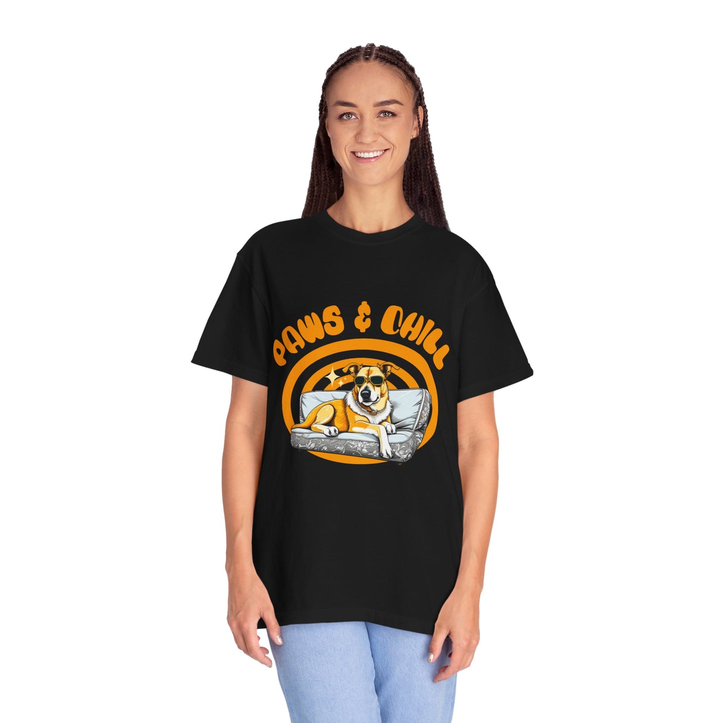 Unisex Dog Lover T-Shirt, Paws & Chill Tee for Pet Owners, Gifts for Dog Lovers, Animal Lover Apparel, Cozy Casual Wear, Pet-Themed Shirt