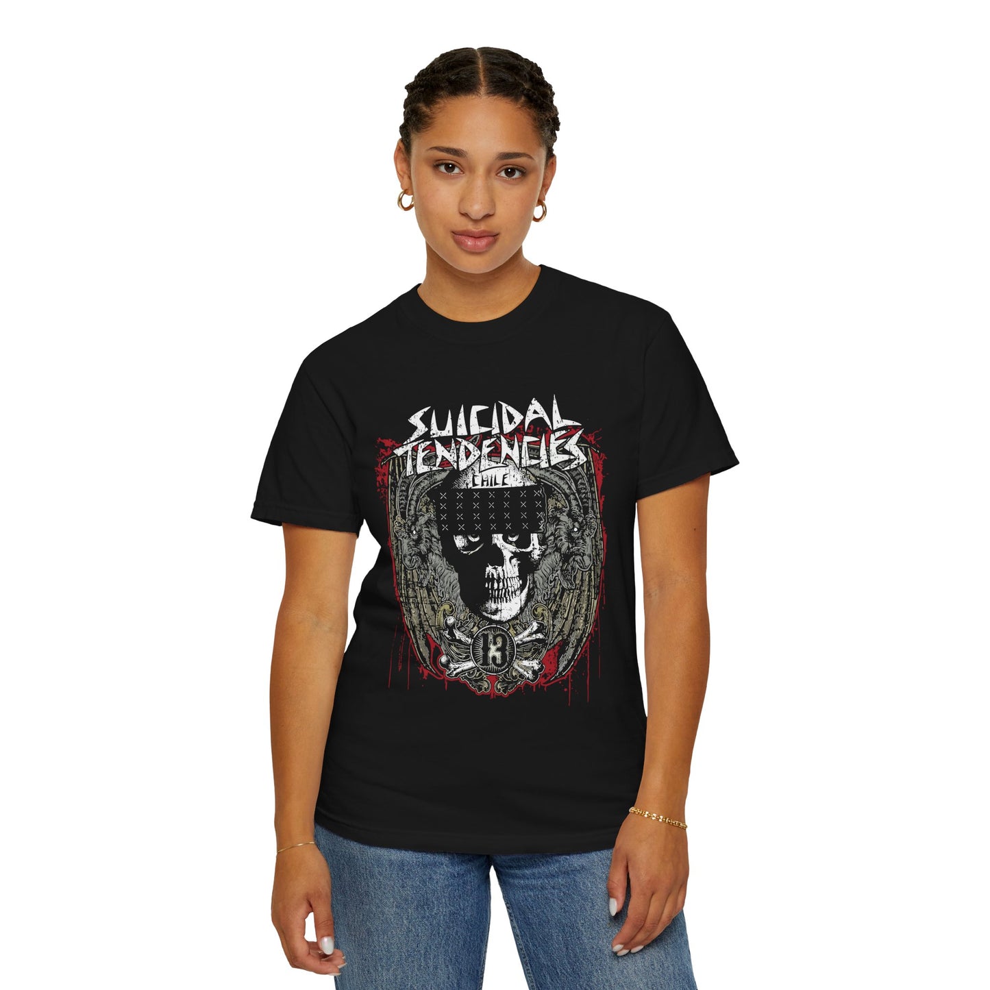 Suicidal Tendencies Skull Tee | Unisex Garment-Dyed T-shirt, Music Merch, Band T-shirt, Alternative Fashion, Casual Wear, Gift for Fans