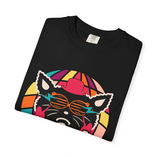 Retro Cat Vibes Unisex T-shirt | Cool Cat Graphic Tee for Cat Lovers | Gift for Pet Owners, Vintage Style, Casual Wear