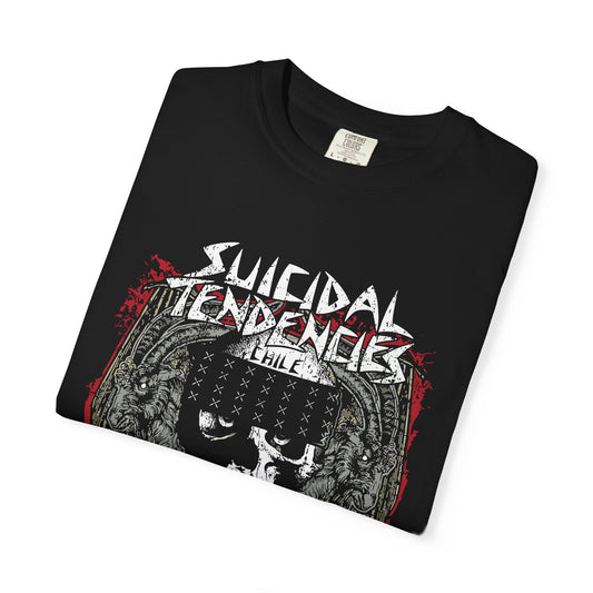 Suicidal Tendencies Skull Tee | Unisex Garment-Dyed T-shirt, Music Merch, Band T-shirt, Alternative Fashion, Casual Wear, Gift for Fans