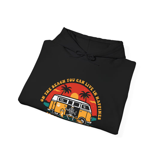 Retro Vibes Hooded Sweatshirt, Unisex Apparel, Bohemian Style, Casual Wear, Perfect for Road Trips, Gift for Adventurers