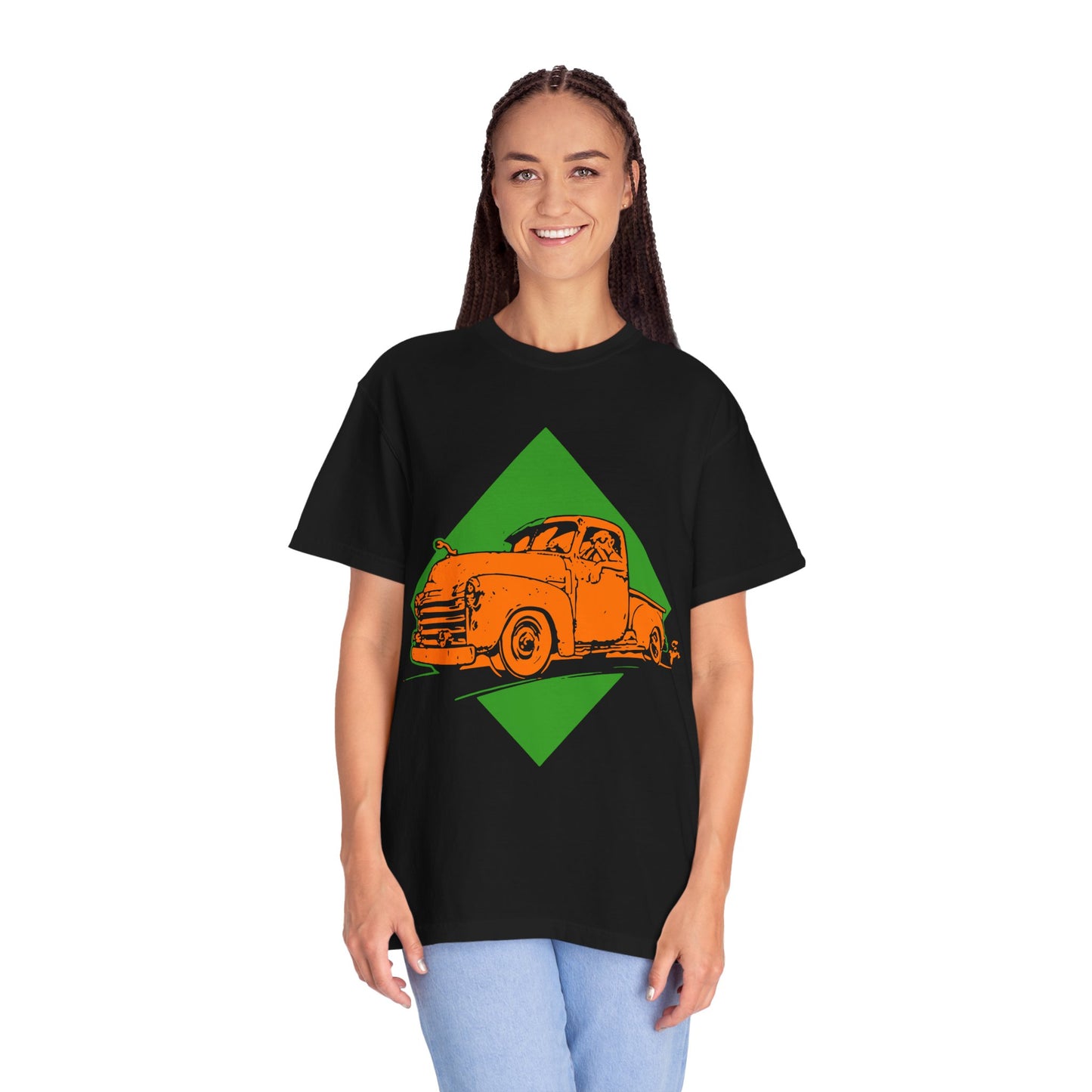 Vintage Truck Graphic Tee, Unisex Garment-Dyed T-shirt, Retro Auto Lovers, Casual Everyday Wear, Gift for Him or Her, Summer Style