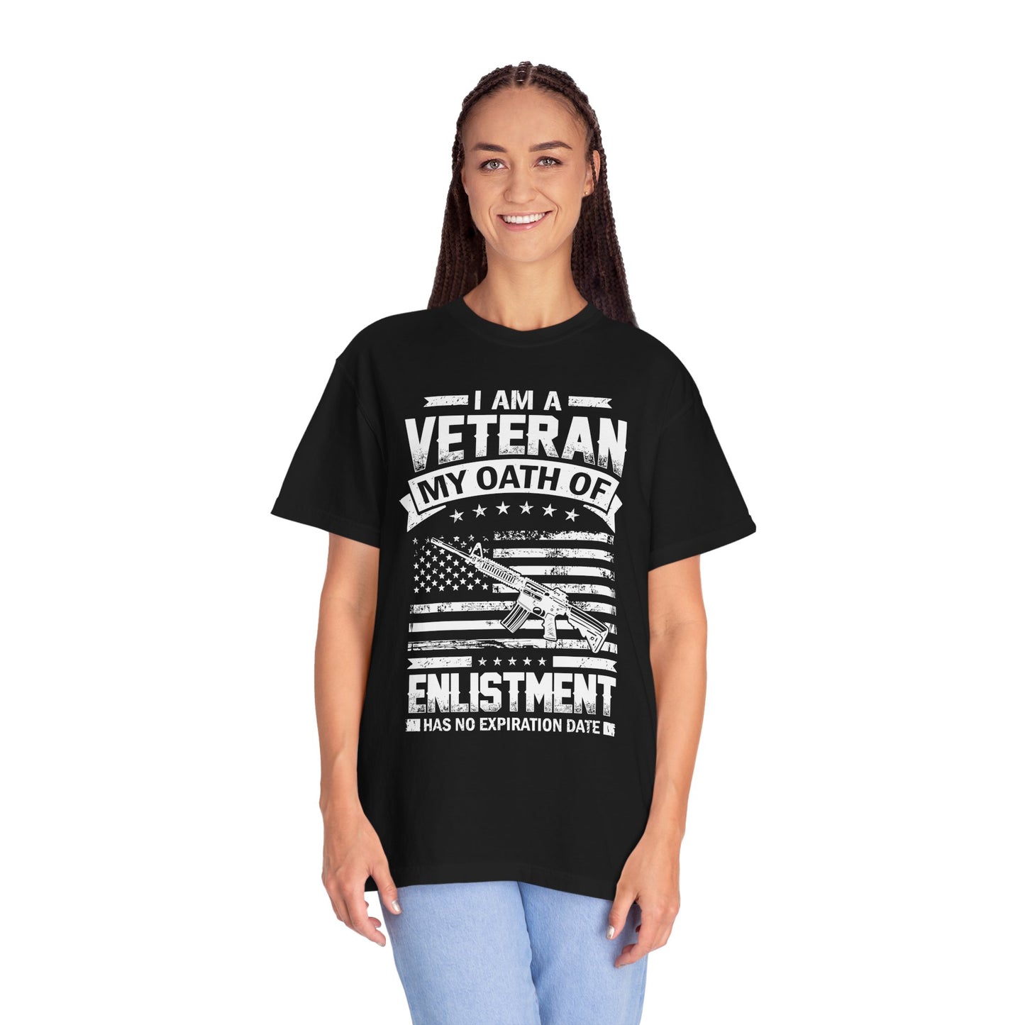 Veteran's Oath T-Shirt, Unisex Garment-Dyed Tee, Military Appreciation Gift, Patriotic Shirt, Independence Day Apparel, Veteran Support Wear