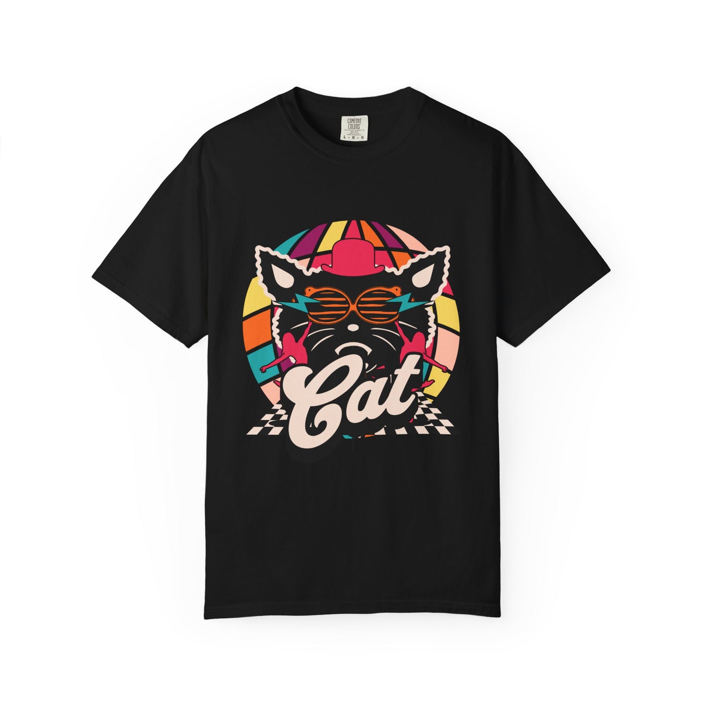 Retro Cat Vibes Unisex T-shirt | Cool Cat Graphic Tee for Cat Lovers | Gift for Pet Owners, Vintage Style, Casual Wear