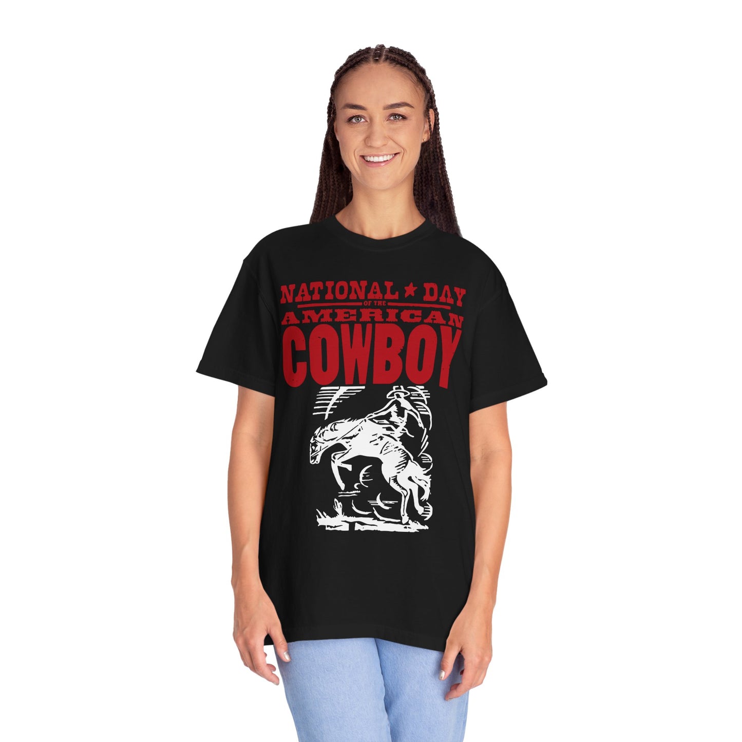 American Cowboy T-Shirt, Unisex Vintage Graphic Tee, National Day Apparel, Western Festival Clothing, Country Lifestyle Wear