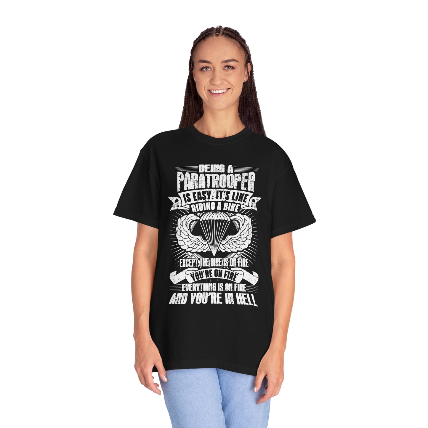 Unisex Paratrooper T-Shirt, Military Humor Tee, Gift for Veterans, Casual Wear, Outdoor Adventure Shirt, Birthday Present