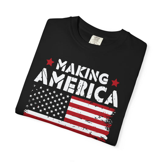 Patriotic Graphic T-Shirt, Vintage Tee, USA Flag Shirt, Independence Day Apparel, Great for Gifts or Celebrations