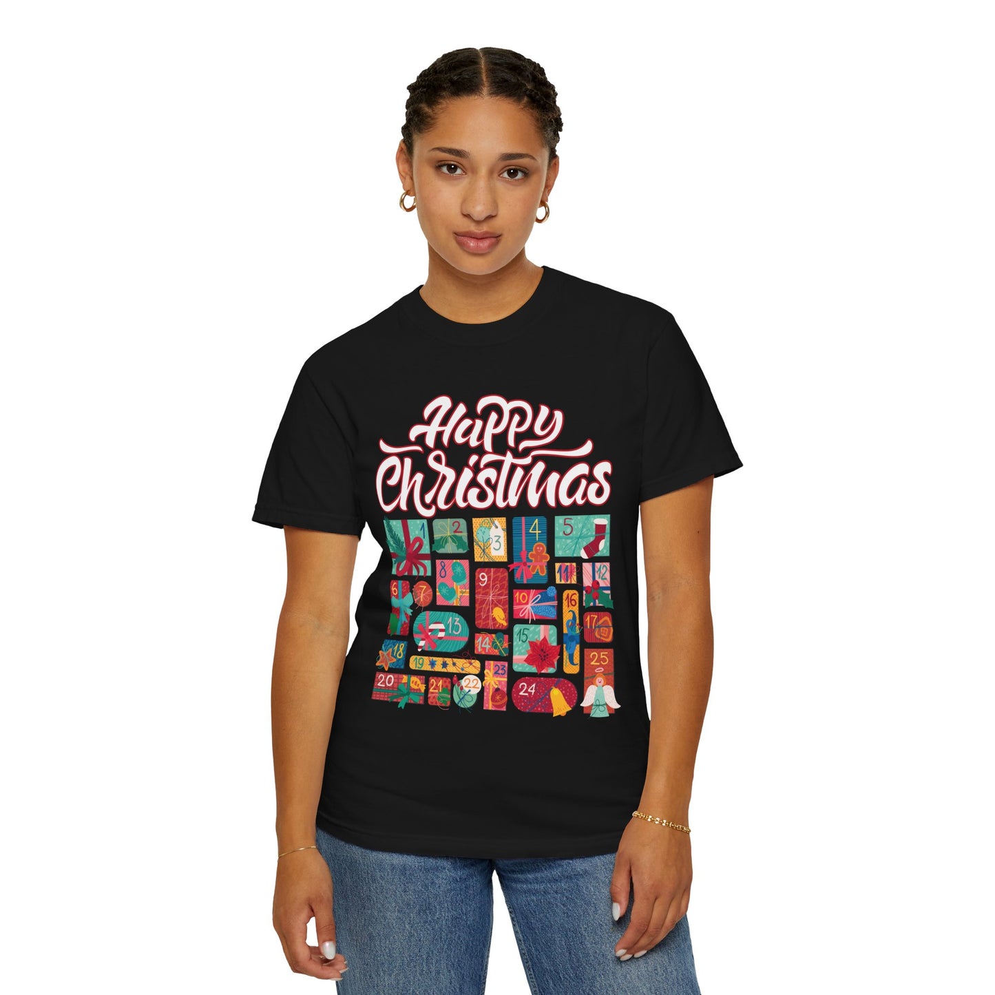 Happy Christmas Unisex T-Shirt, Holiday Gift, Festive Wear, Christmas Apparel, Cozy Family Tee, Seasonal Shirt