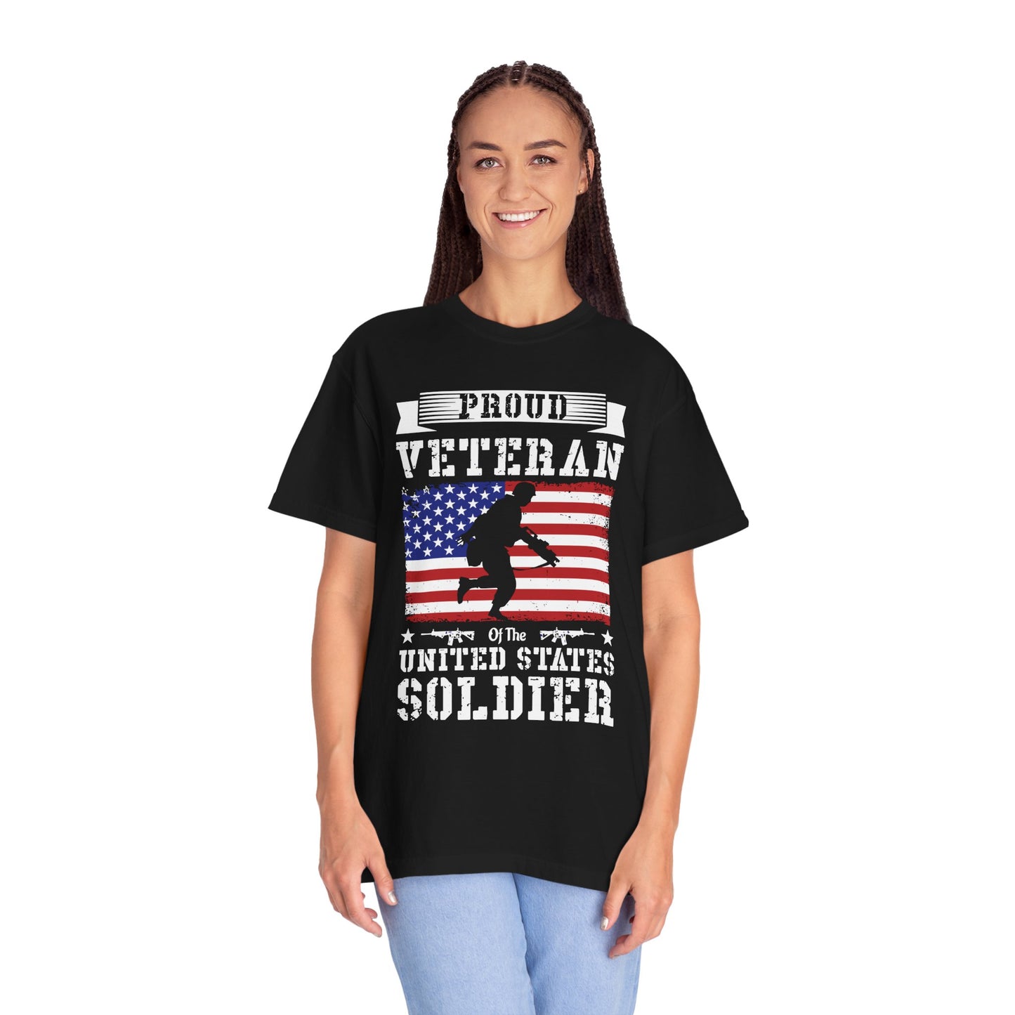 Proud Veteran T-Shirt | Garment-Dyed Tee for Military Appreciation, Gifts for Veterans, Memorial Day, Independence Day, Casual Wear