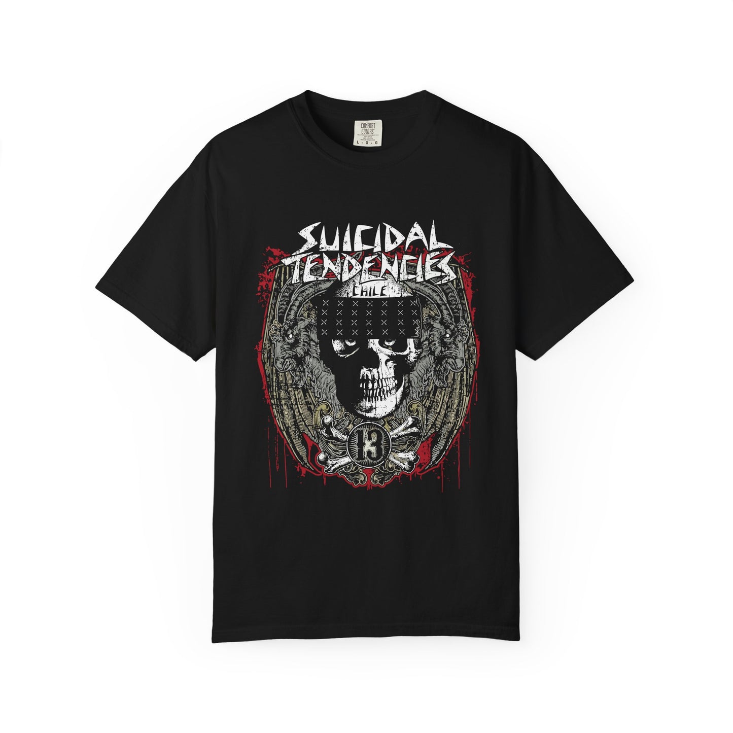 Suicidal Tendencies Skull Tee | Unisex Garment-Dyed T-shirt, Music Merch, Band T-shirt, Alternative Fashion, Casual Wear, Gift for Fans
