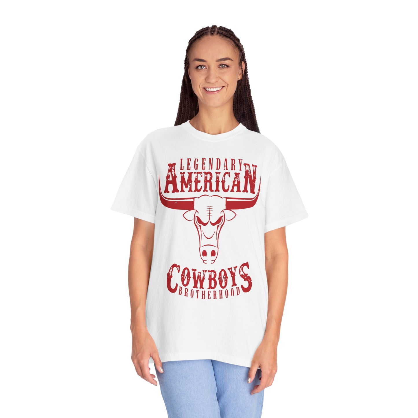 Legendary American Cowboys T-Shirt, Unisex Garment-Dyed Tee, Graphic Tee for Cowboy Lovers, Perfect Gift for Western Fans, Casual Wear