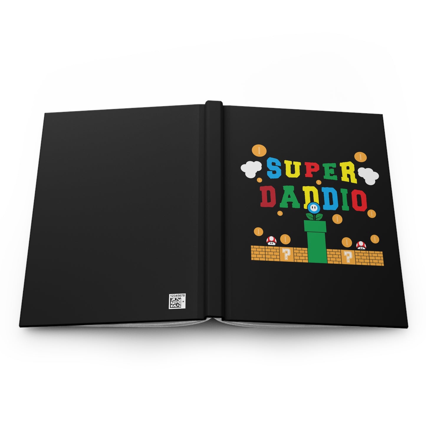 Super Daddio Hardcover Journal for Gamers, Video Game Gift, Gamer Notebook, Retro Gaming Journal, Birthday and Father’s Day Gift