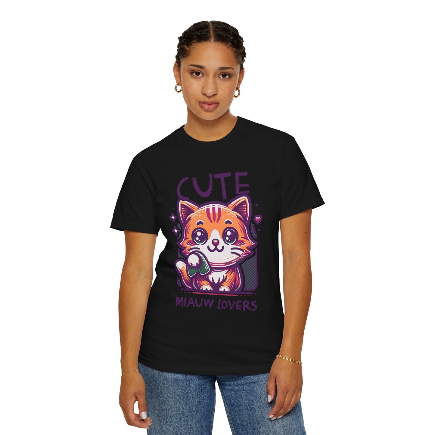 Cute Cat T-Shirt for Miauw Lovers | Adorable Gift for Cat Lovers, Casual Wear, Animal Lover Apparel, Fun Gift Idea, Everyday Tee