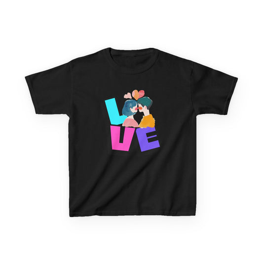 Kids Love Graphic Tee, Cute T-Shirt for Children, Birthday Gift, Valentine's Day, Playtime Apparel, Youth Graphic Shirt, Summer Fun Outfit