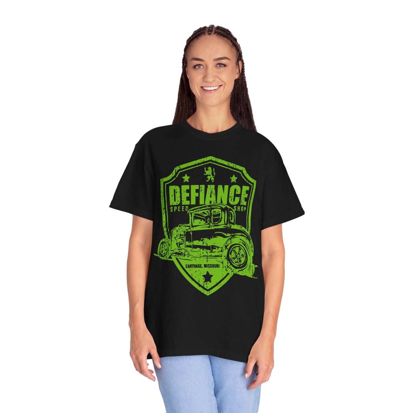 Defiance Speed Shop T-Shirt, Unisex Graphic Tee, Car Enthusiast Gift, Vintage Auto Apparel, Motorsports Clothing, Car Show Outfit