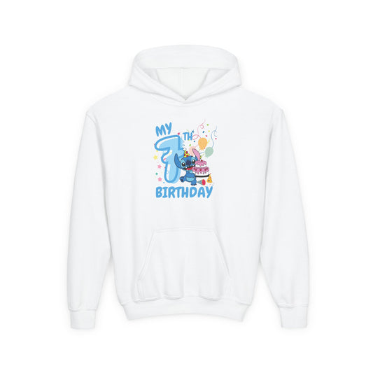 My 7th Birthday Hoodie, Youth Sweatshirt, Kids Birthday Gift, Fun Celebration Hoodie, Party Outfit, Children's Apparel