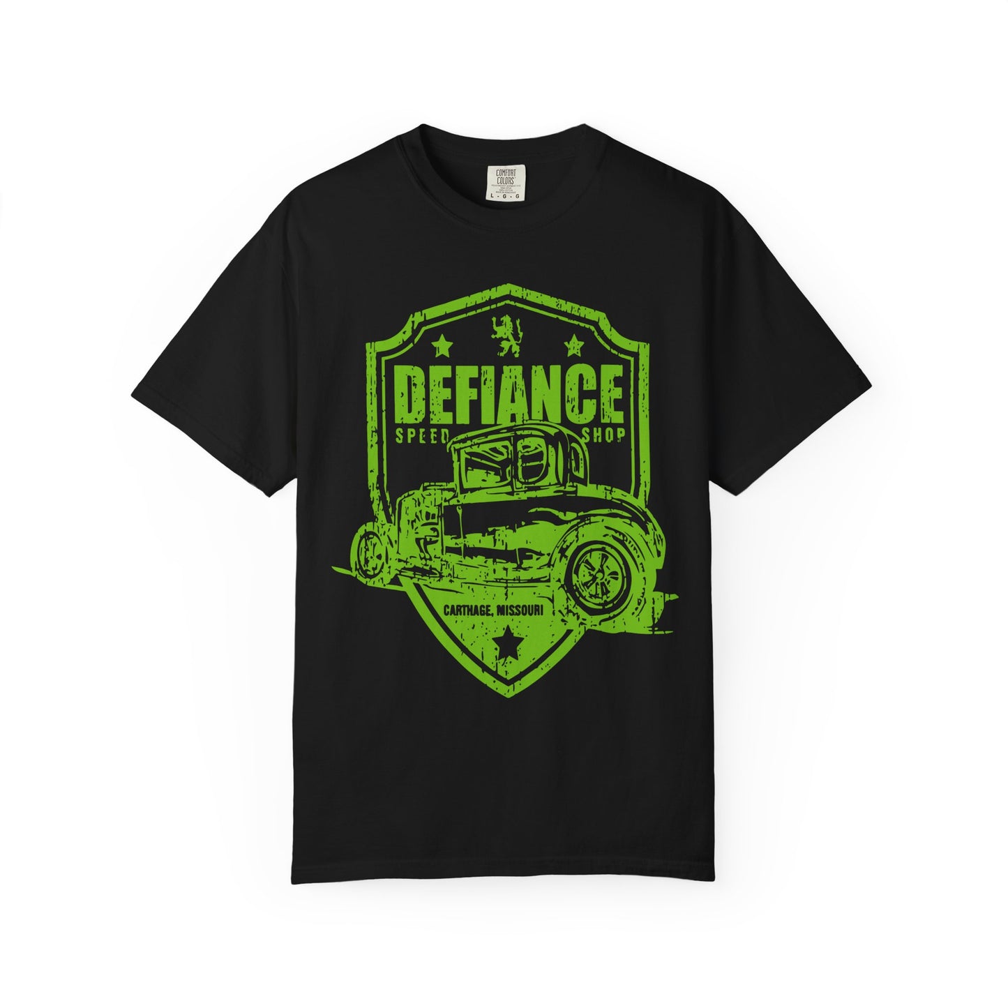 Defiance Speed Shop T-Shirt, Unisex Graphic Tee, Car Enthusiast Gift, Vintage Auto Apparel, Motorsports Clothing, Car Show Outfit