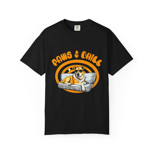 Unisex Dog Lover T-Shirt, Paws & Chill Tee for Pet Owners, Gifts for Dog Lovers, Animal Lover Apparel, Cozy Casual Wear, Pet-Themed Shirt