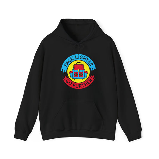 Adventure-Inspired Hoodie: Pack Lighter Go Further, Travel Sweatshirt, Outdoor Gear, Hiking Apparel, Gift for Travel Lovers