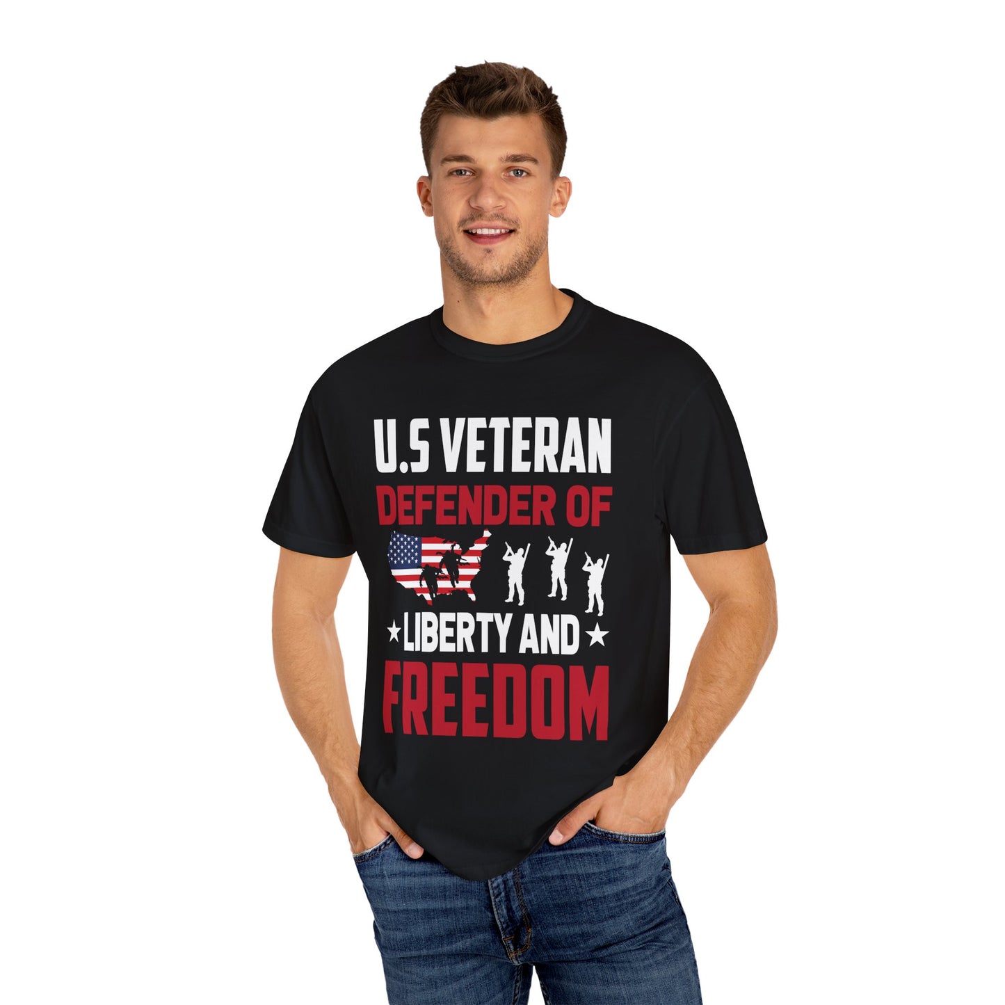 Veteran Tribute T-Shirt - U.S. Veteran Defender of Liberty and Freedom, Military Pride Tee, Patriotic Gift, Independence Day Apparel, [...]