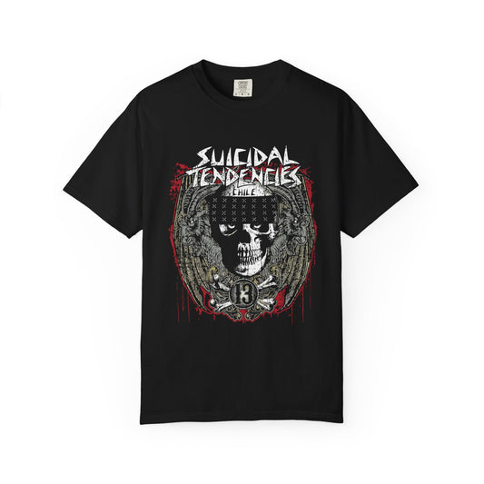 Suicidal Tendencies Skull Tee | Unisex Garment-Dyed T-shirt, Music Merch, Band T-shirt, Alternative Fashion, Casual Wear, Gift for Fans