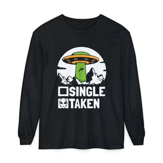 Quirky Alien Long Sleeve Tee | Perfect for Casual Wear, Gifts, Halloween, Fun Outings, or Space Lovers